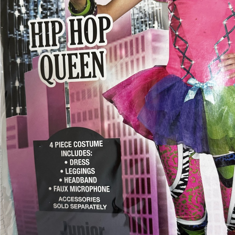 Dreamgirl Hip Hop Queen Costume - Pink and Multicolor - Picture 2 of 7